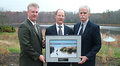 Recipients Holding Award