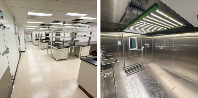 Inside of pecan breeding facility